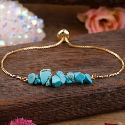 Bracelet Fin en Pierres Irrégulières Naturelles - Bijou de Bien-être et Amour