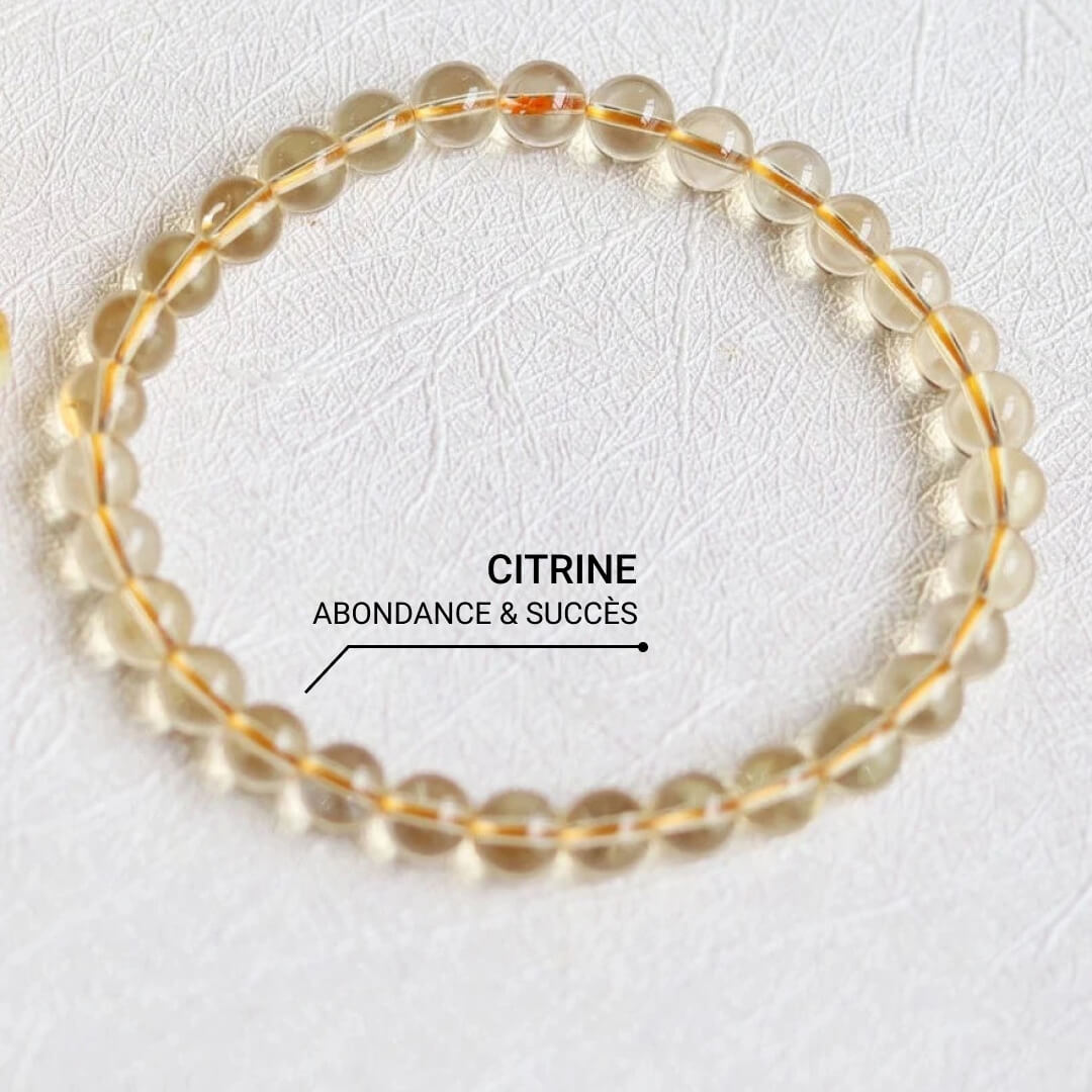 Bracelet "Éclat de Prospérité" en Citrine - Bijou de Bien-être et Harmonie