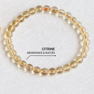 Bracelet "Éclat de Prospérité" en Citrine - Bijou de Bien-être et Harmonie