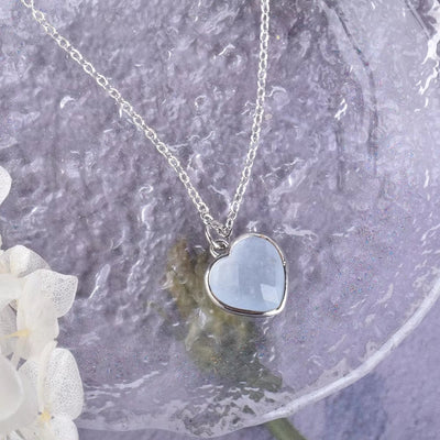 Pendentif Coeur en Aigue-Marine - Bijou de Bien-être et Harmonie