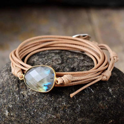 Bracelet "Libération" en Labradorite - Bijou de Bien-être et Harmonie