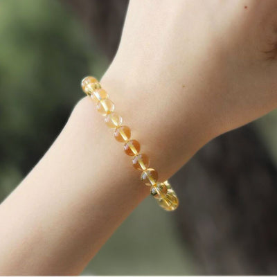 Bracelet "Éclat de Prospérité" en Citrine - Bijou de Bien-être et Harmonie