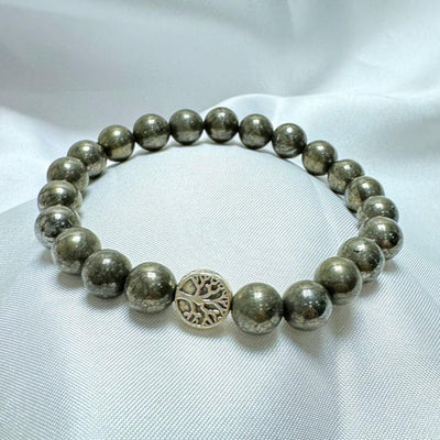 Bracelet "Bouclier de Prospérité" en Pyrite - Bijou de Bien-être et Harmonie