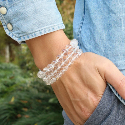 Bracelet "Harmonie Pure" en Cristal de Roche - Bijou de Bien-être et Harmonie