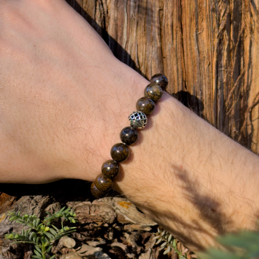 Bracelet "Zen" en Bronzite & Sodalite - Bijou de Bien-être et Harmonie