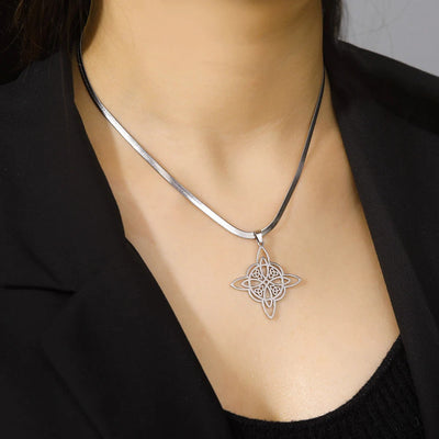 Pendentif "Protection Éternelle" en Nœud de Sorcière - Bijou de Bien-être et Harmonie