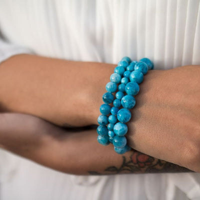 Bracelet "Clarté Intérieure" en Apatite - Bijou de Bien-être et Harmonie