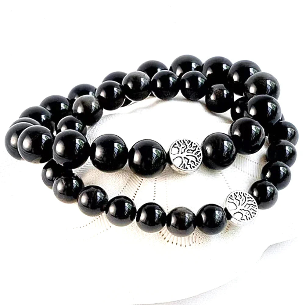 Bracelet "Ancrage Protecteur" en Obsidienne Noire - Bijou de Bien-être et Harmonie