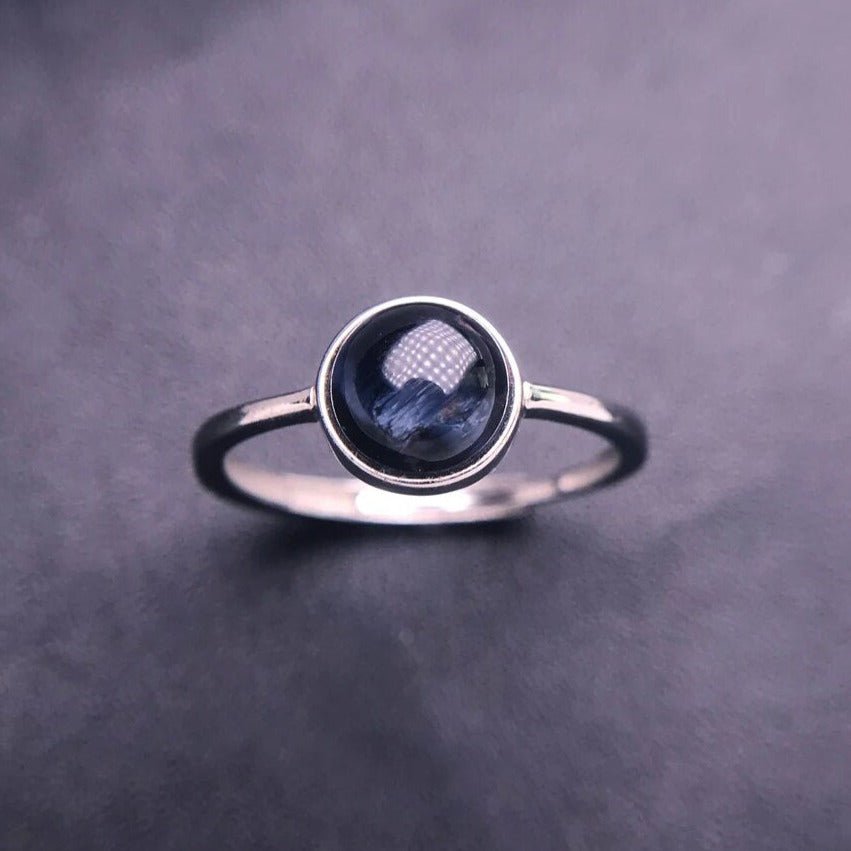 Bague Ajustable "Éclat de Tempête" en Piétersite - Bijou de Bien-être et Harmonie.