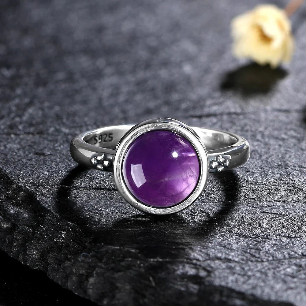 Bague "Aura de Paix" en Améthyste - Bijou de Bien-être et Harmonie.