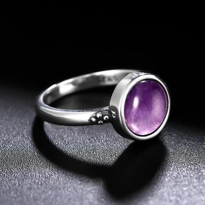 Bague "Aura de Paix" en Améthyste - Bijou de Bien-être et Harmonie.