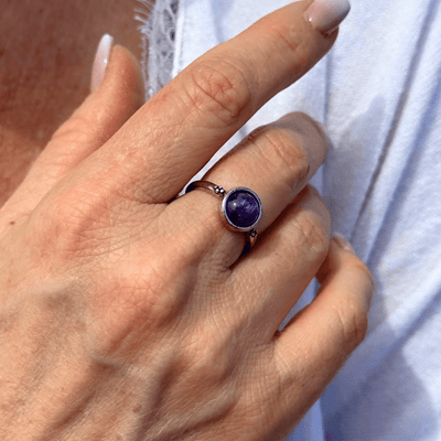 Bague "Aura de Paix" en Améthyste - Bijou de Bien-être et Harmonie.