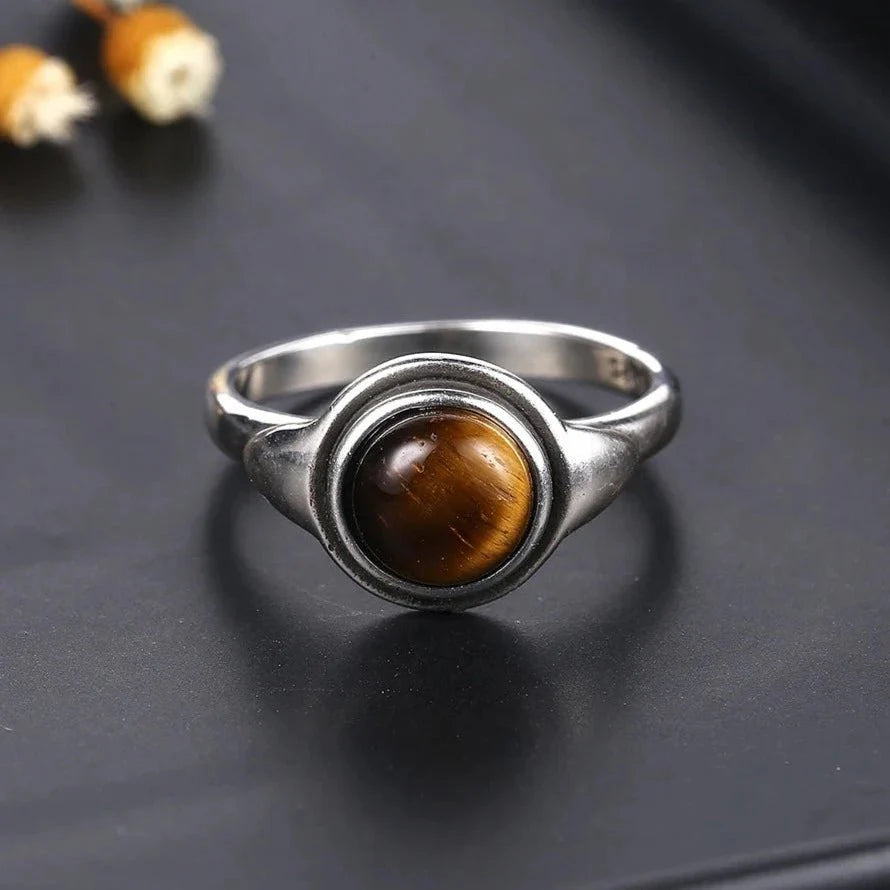 Bague "Aura" en Oeil de Tigre - Bijou de Bien-être et Harmonie.