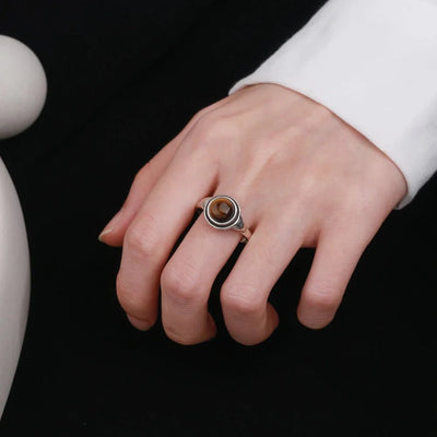 Bague "Aura" en Oeil de Tigre - Bijou de Bien-être et Harmonie.