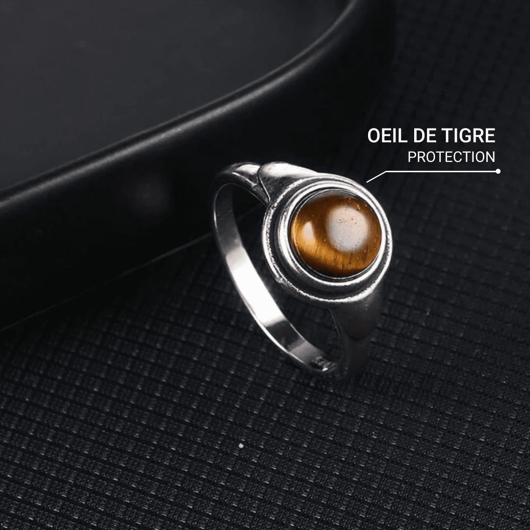 Bague "Aura" en Oeil de Tigre - Bijou de Bien-être et Harmonie.