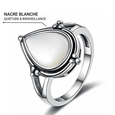 Bague "Douceur de Nacre" en Argent - Bijou de Bien-être et Harmonie.