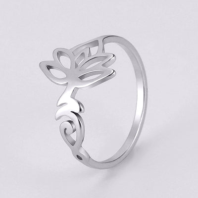 Bague Symbole Lotus Unalome - Bijou de Bien-être et Harmonie