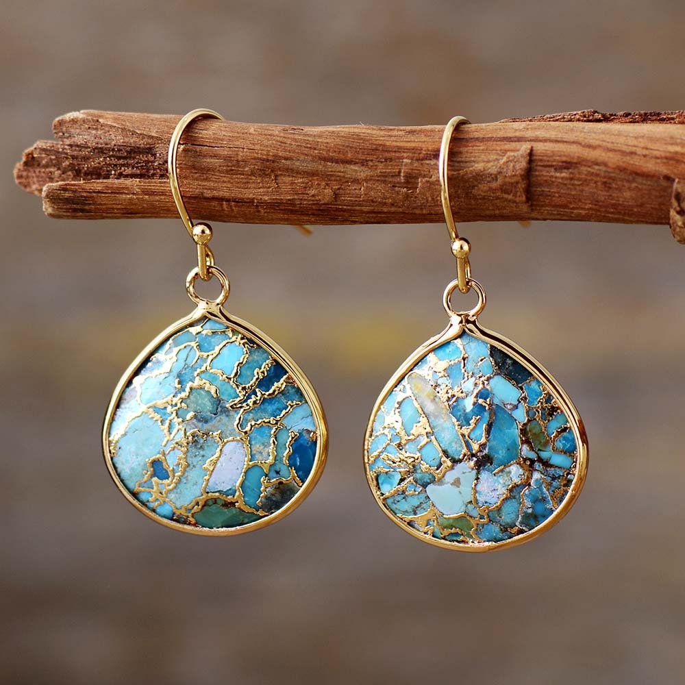 Boucles d'Oreilles en Turquoise - Bijou de Bien-être et Harmonie