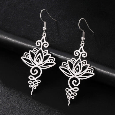 Boucles d'Oreilles "Lotus Unalome" - Bijou de Bien-être et Harmonie