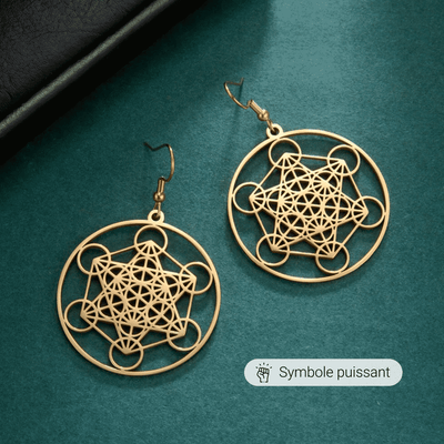 Boucles d'Oreilles Métatron - Bijou de Bien-être et Harmonie