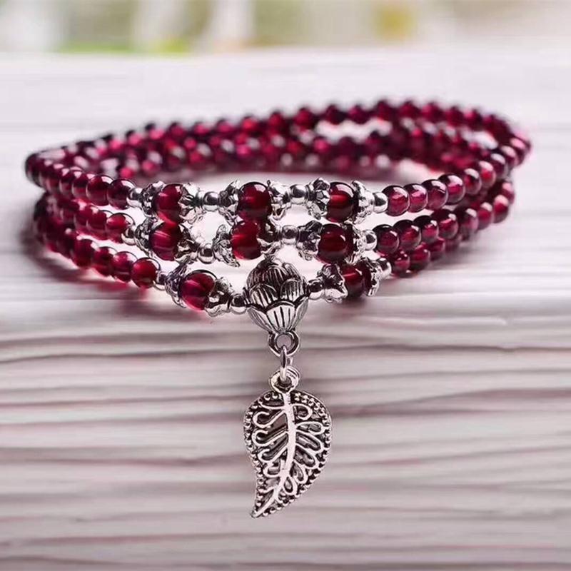 Bracelet "Abondance" en Grenat - Bijou de Bien-être et Harmonie