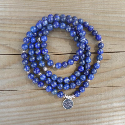 Bracelet Mala "Amitié" en Lapis Lazuli - Bijou de Bien-être et Harmonie