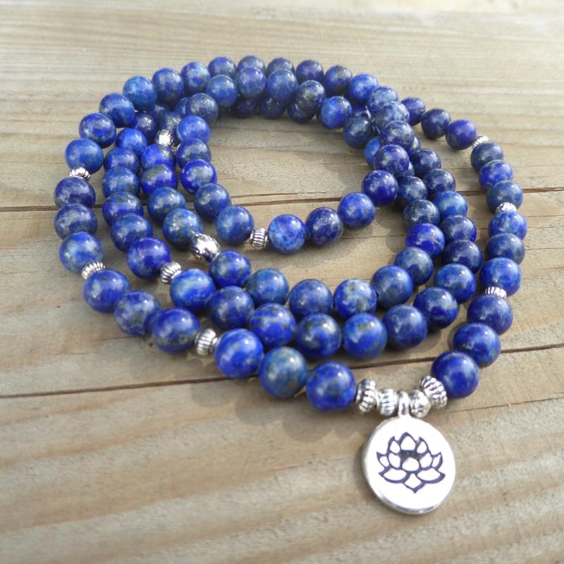 Bracelet Mala "Amitié" en Lapis Lazuli - Bijou de Bien-être et Harmonie