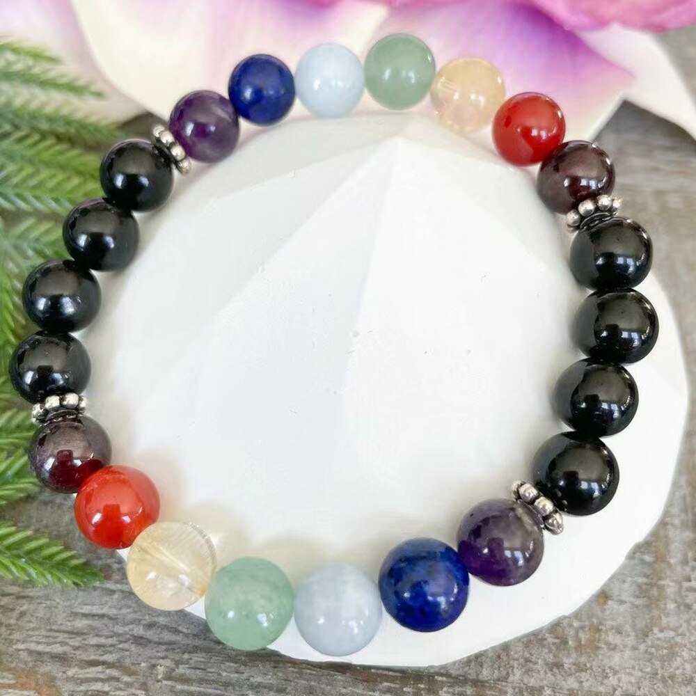 Bracelet Protection des 7 Chakras - Bijou de Bien-être et Harmonie