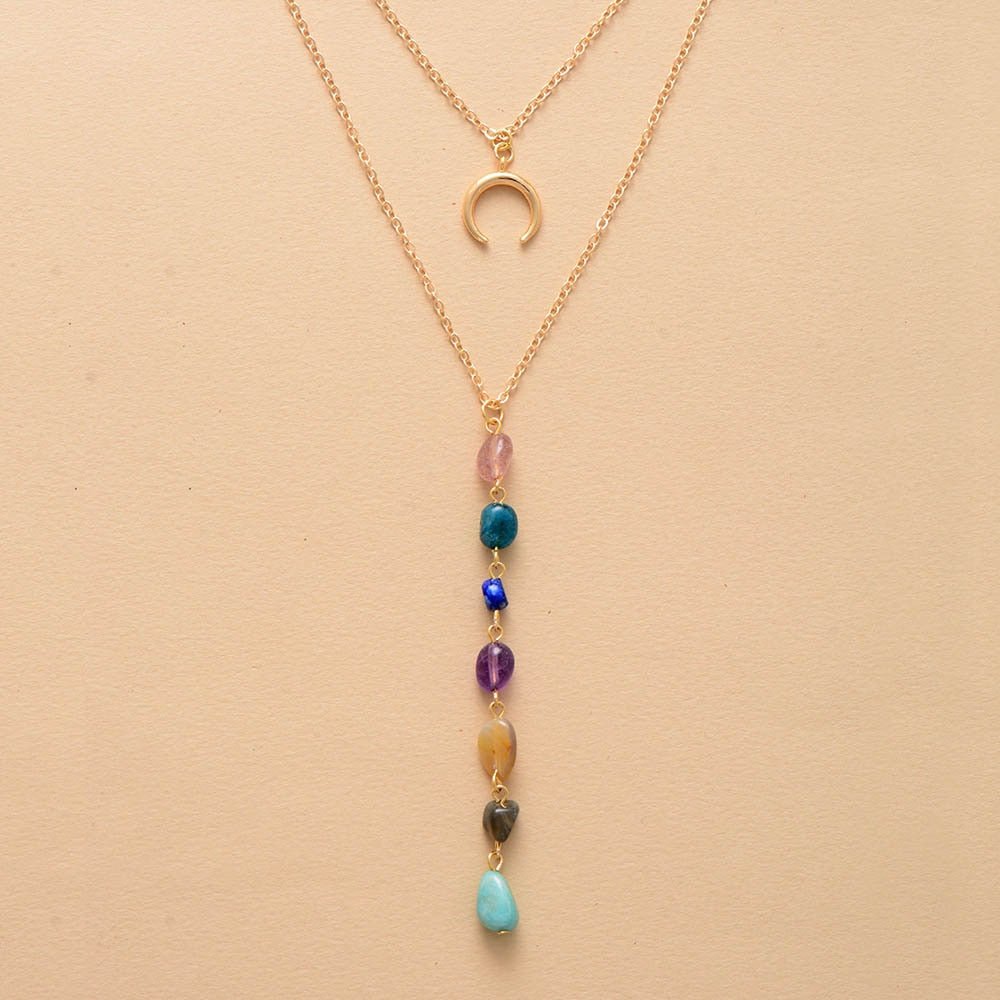 Collier Double "Cascade des 7 Chakras" - Bijou de Bien-être et Harmonie