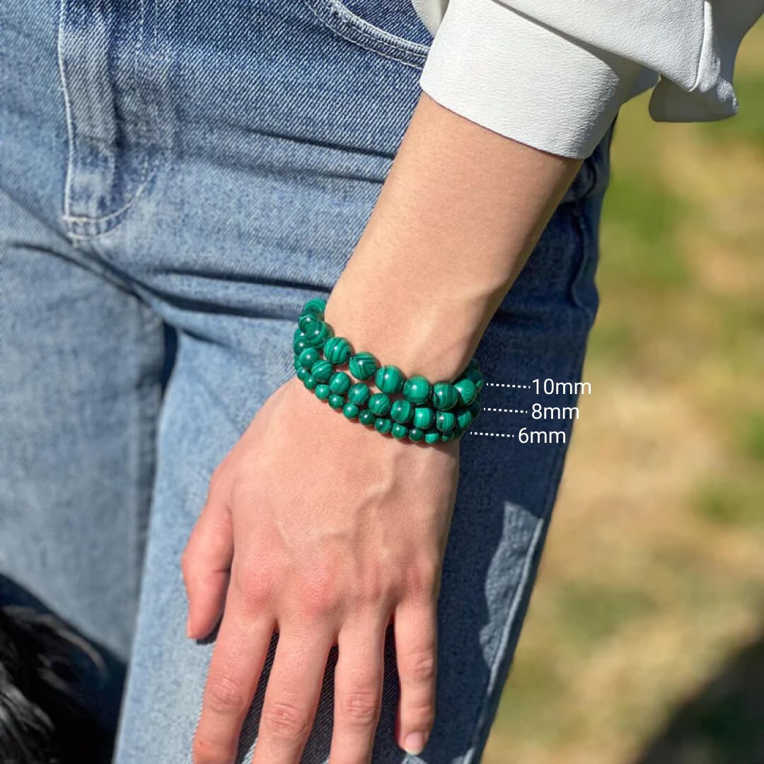 Bracelet "Purification" en Malachite - Bijou de Bien-être et Harmonie