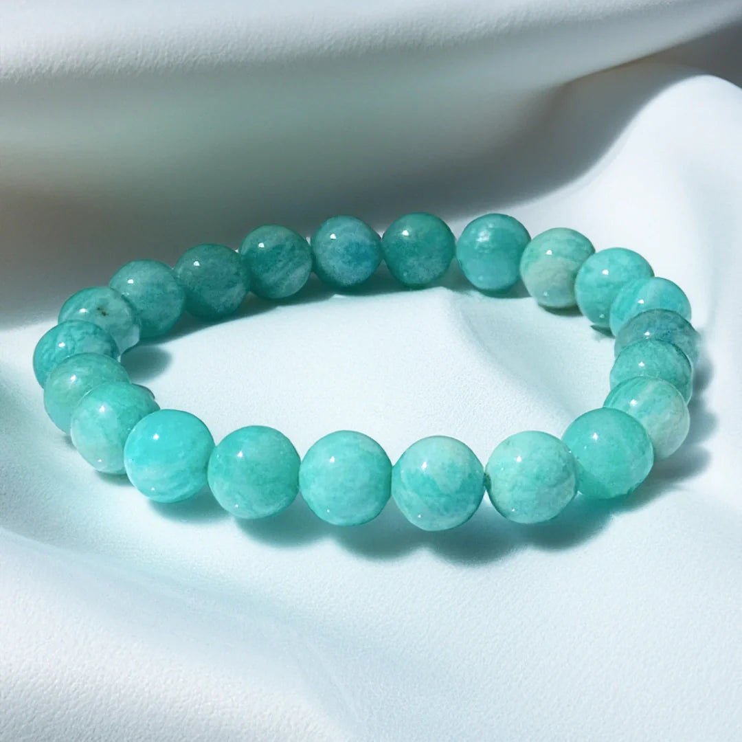 Bracelet "Océan Paisible" en Amazonite Haute Qualité - Bijou de Bien-être et Harmonie