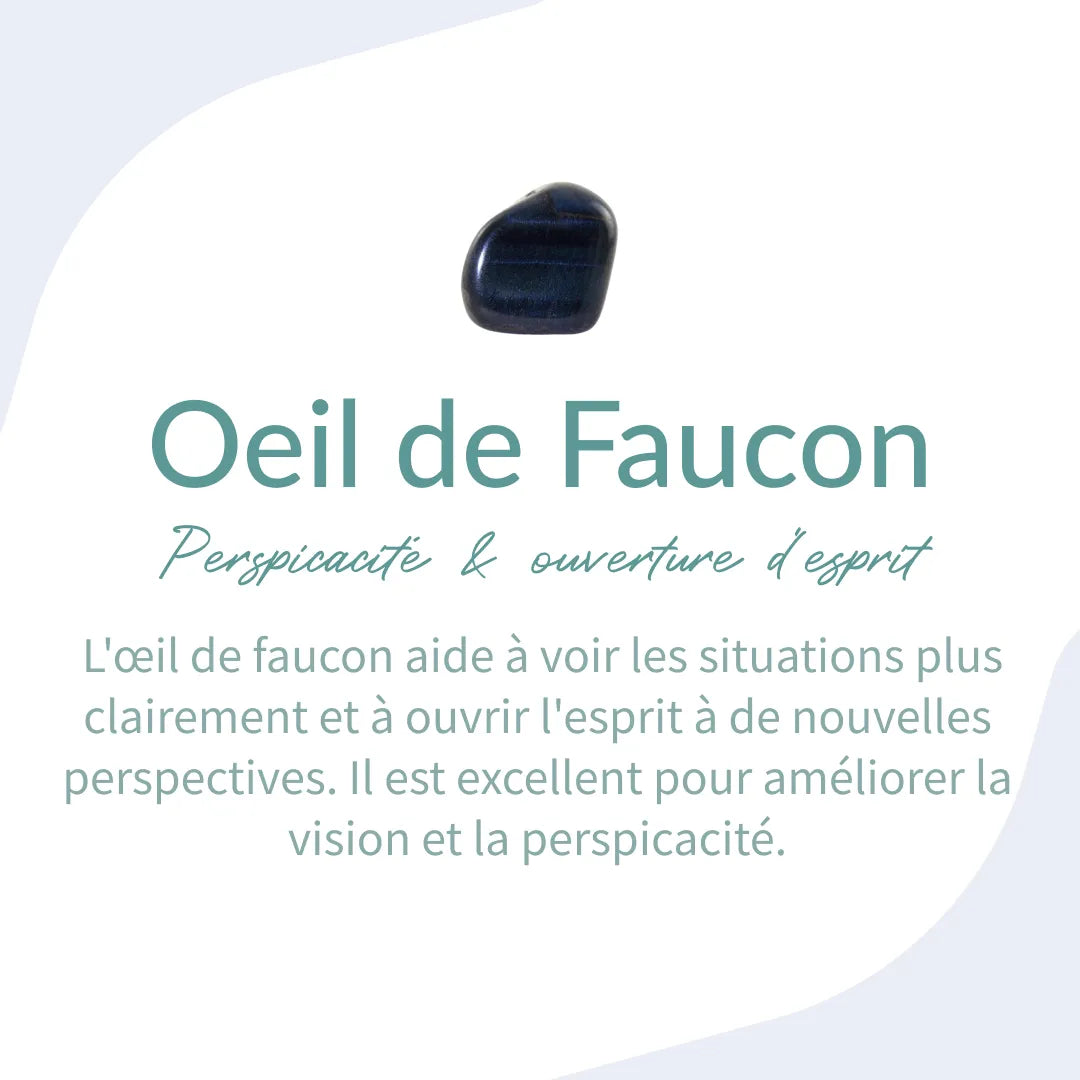 Bracelet "Ange Gardien" en Oeil de Faucon - Bijou de Bien-être et Harmonie