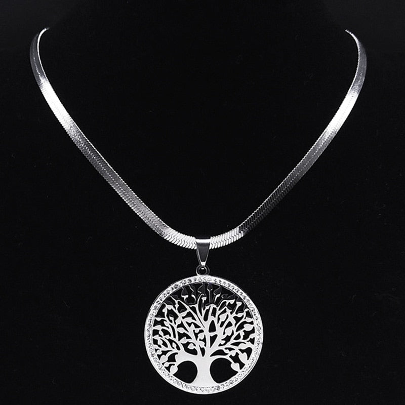 Pendentif Arbre de Vie Scintillant - Bijou de Bien-être et Harmonie