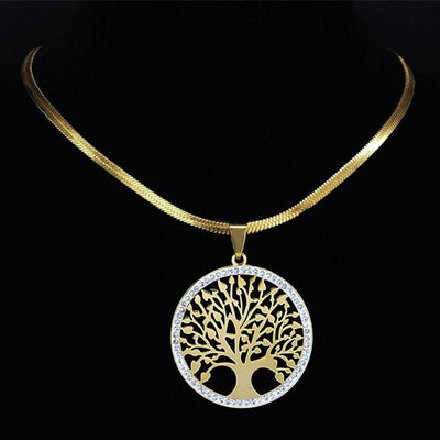 Pendentif Arbre de Vie Scintillant - Bijou de Bien-être et Harmonie