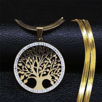 Pendentif Arbre de Vie Scintillant - Bijou de Bien-être et Harmonie