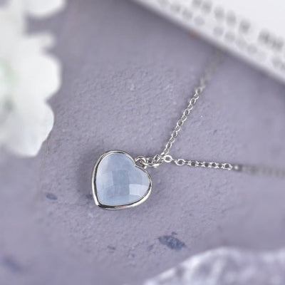 Pendentif Coeur en Aigue-Marine - Bijou de Bien-être et Harmonie