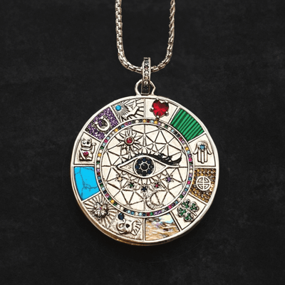 Pendentif Horus - Amulette Symboles Porte-Bonheur Magiques - Bijou de Bien-être et Harmonie