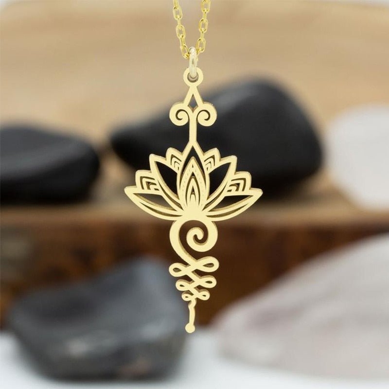 Pendentif "Lotus Unalome" - Bijou de Bien-être et Harmonie