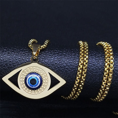 Pendentif Oeil Bleu - Protection du Mauvais Oeil - Bijou de Bien-être et Harmonie