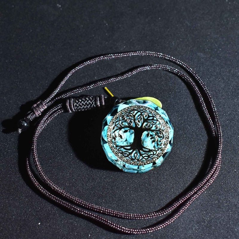 Pendentif Orgonite "Anahata" en Turquoise - Bijou de Bien-être et Harmonie