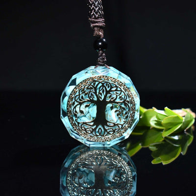 Pendentif Orgonite "Anahata" en Turquoise - Bijou de Bien-être et Harmonie