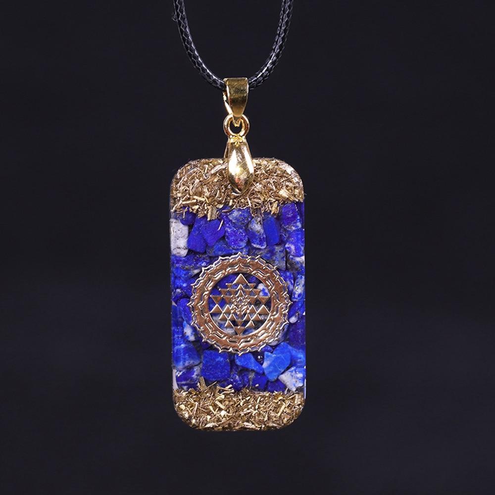 Pendentif Orgonite "Énergie Cosmique" en Lapis Lazuli - Bijou de Bien-être et Harmonie