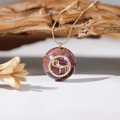 Pendentif Orgonite "Signe Astrologique" en Pierre Naturelle - Bijou de Bien-être et Harmonie