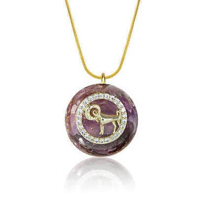 Pendentif Orgonite "Signe Astrologique" en Pierre Naturelle - Bijou de Bien-être et Harmonie