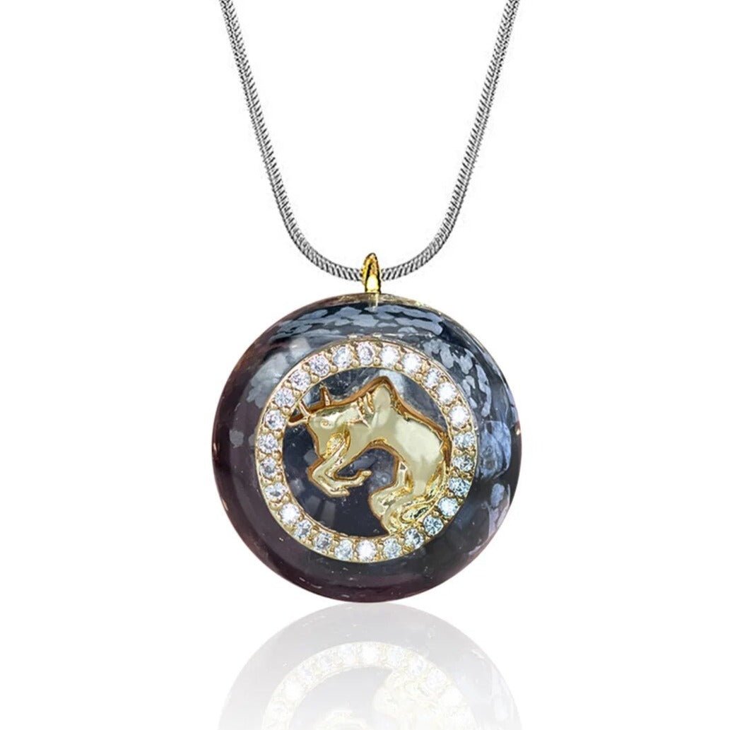 Pendentif Orgonite "Signe Astrologique" en Pierre Naturelle - Bijou de Bien-être et Harmonie