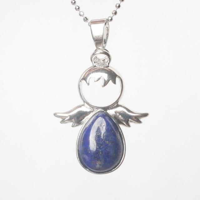 Pendentif Petit Ange et sa Pierre Naturelle - Bijou de Bien-être et Harmonie