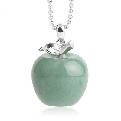 Pendentif "Pomme" en Pierre Naturelle - Bijou de Bien-être et Harmonie