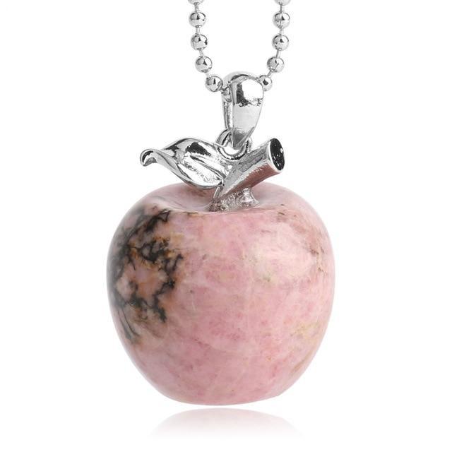 Pendentif "Pomme" en Pierre Naturelle - Bijou de Bien-être et Harmonie