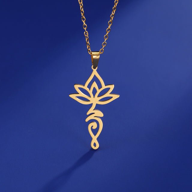 Pendentif Unalome Lotus Sacré - Bijou de Bien-être et Harmonie