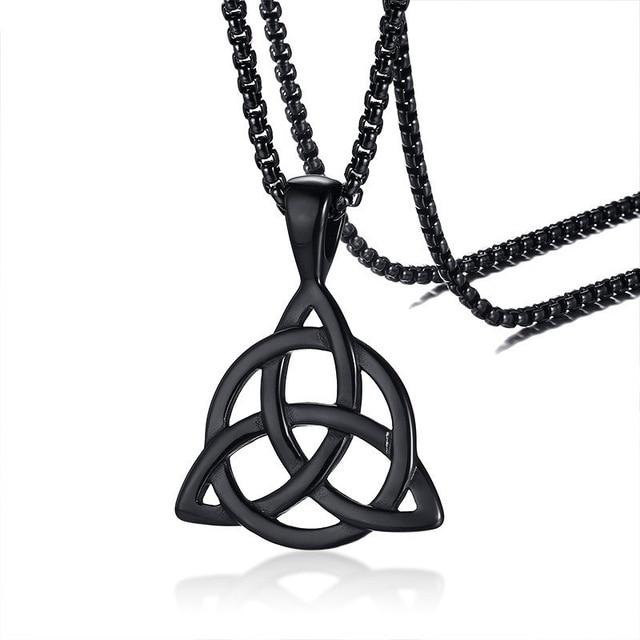 Pendentif "Triquetra" en Acier Inoxydable - Bijou de Bien-être et Harmonie